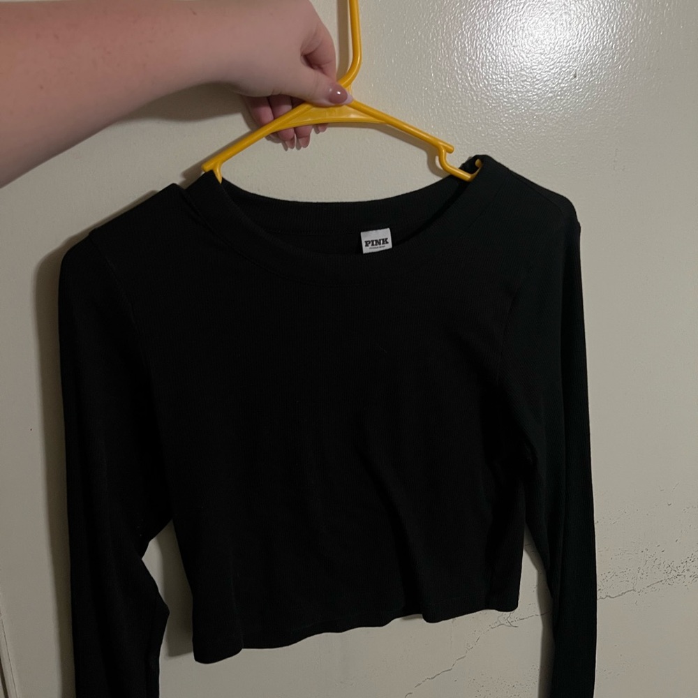 PINK Victoria's Secret Black Crop Top